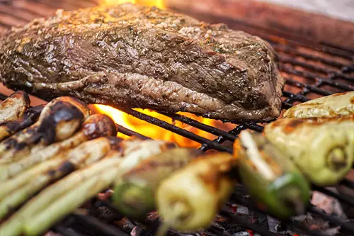 Grilled Steak on the grill